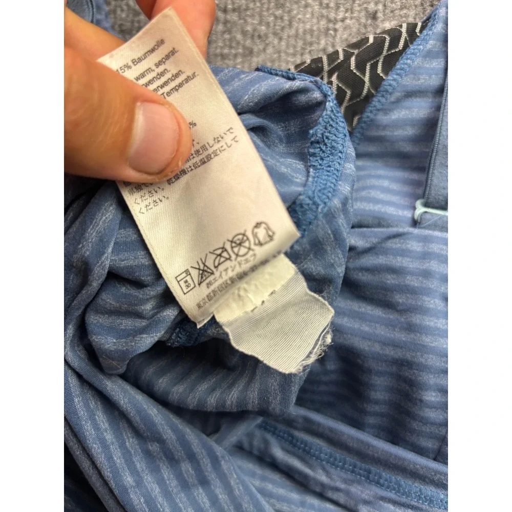 Outdoor Research Cami Tank Top Womens S Blue Striped Built-in Bra Activewear